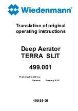 Preview for 1 page of Wiedenmann TERRA SLIT Operating Instructions Manual