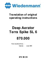 Wiedenmann Terra Spike SL 6 Translation Of Original Operating Instructions preview