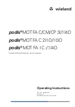 Wieland podis?MOT FA C 1I3O Operating Instructions Manual preview