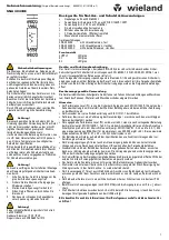 Preview for 1 page of Wieland SNA 4043KE Translation Of The Original Instructions