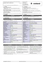 Preview for 2 page of Wieland wienet IP SWITCH UMS 8-W-M12 Instruction Manual