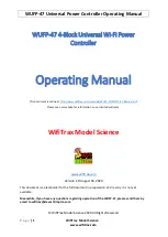 WifiTrax Model Science WUFP-47 Operating Manual предпросмотр