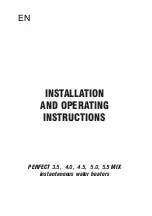 Wijas PERFECT MIX Series Installation And Operating Instructions Manual предпросмотр