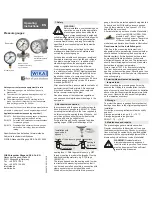 Предварительный просмотр 1 страницы WIKA 213.40 Operating Instructions