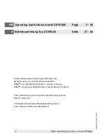 Preview for 2 page of WIKA CEP3000 Operating Instructions Manual