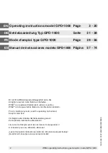 Preview for 2 page of WIKA GPD-1000 Operating Instructions Manual