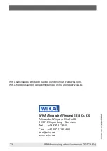 Предварительный просмотр 72 страницы WIKA IntelliTHERM TGT73 Operating Instructions Manual