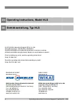 Предварительный просмотр 2 страницы WIKA KSR HLS Operating Instructions Manual