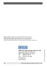 Предварительный просмотр 68 страницы WIKA TF-LCD Operating Instructions Manual