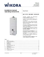 Preview for 1 page of WIKORA GS 117 E Installation Manual Operating Instructions