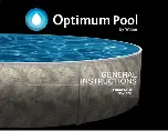 Preview for 1 page of Wilbar Optimum Pool Freeform 95-0778 General Instructions Manual