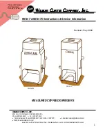 Предварительный просмотр 1 страницы Wilbur Curtis Company MCD-7 Instructions & Service Information