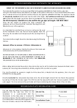 Preview for 14 page of Wildfire BF960SL User Instructions, Installation Instructions, Service Instructions