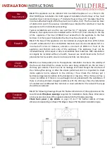 Preview for 17 page of Wildfire RAVEL 750CF User Instructions, Installation Instructions, Service Instructions