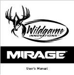 Preview for 1 page of Wildgame Innovations Mirage User Manual