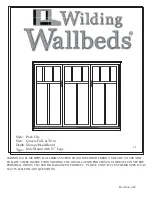 Предварительный просмотр 1 страницы Wilding Wallbeds PARK CITY Manual