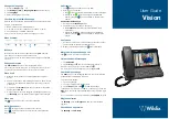 Предварительный просмотр 1 страницы Wildix Vision User Manual