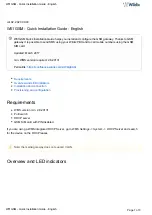 Preview for 1 page of Wildix W01GSM Quick Installation Manual