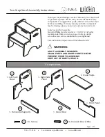 Предварительный просмотр 1 страницы wildkin Levels of Discovery Two Step Stool Assembly Instructions