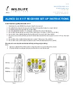 Wildlife computers ALINCO DJ-X11T Setup Instructions предпросмотр