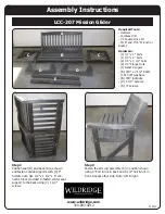 Preview for 1 page of Wildridge LCC-207 Assembly Instructions