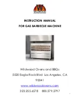 WILDWOOD OVENS &BBQ’S GAS BARBECUE MACHINE Instruction Manual preview