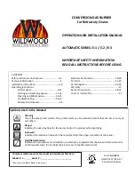 Wildwood E-1 Series Operation And Installation Manual preview