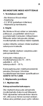 Предварительный просмотр 3 страницы Wile Bio Moisture Wood Operating Instructions Manual