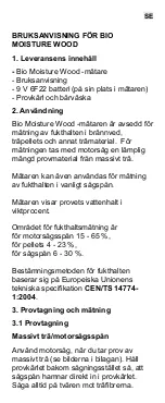 Предварительный просмотр 11 страницы Wile Bio Moisture Wood Operating Instructions Manual