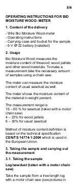 Preview for 19 page of Wile Bio Moisture Wood Operating Instructions Manual