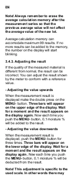 Preview for 24 page of Wile Bio Moisture Wood Operating Instructions Manual