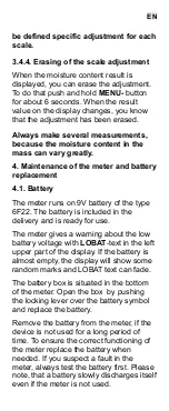 Preview for 25 page of Wile Bio Moisture Wood Operating Instructions Manual