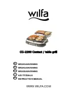 Предварительный просмотр 1 страницы Wilfa CG-2200 Contact Instruction Manual