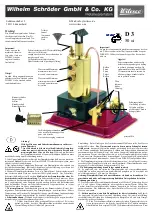 Wilhelm Schroder Wilesco D3 Quick Start Manual preview