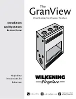 Wilkening Fireplace The GranView Installation And Operation Instructions Manual preview