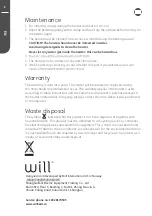 Preview for 10 page of WILL Convection Series Assembly And Instruction Manual