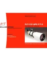 Предварительный просмотр 1 страницы William Optics FLT-132 APO F/7.0 Instruction Manual