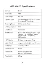 Preview for 4 page of William Optics GTF 81 Five Element APO User Manual