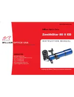 Preview for 1 page of William Optics ZenithStar 80II ED User Manual