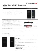 Preview for 1 page of Williams AV WF R2 Quick Start Manual