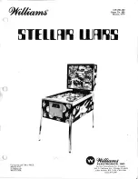 Williams Electronics Stellar Wars Manual preview