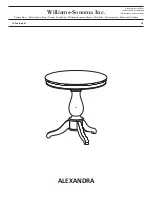 Williams-Sonoma ALEXANDRA Assembly Instructions Manual preview