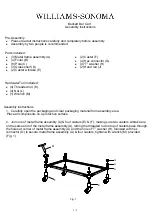 Williams-Sonoma Beckett Assembly Instructions предпросмотр