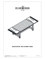 Williams-Sonoma BELGIAN EXT. REC DINING TABLE Assembly Instructions предпросмотр