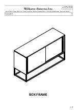 Williams-Sonoma BOX FRAME Assembly Instructions Manual предпросмотр