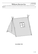 Williams-Sonoma COLLAPSIBLE TENT Assembly Instructions Manual preview