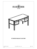 Williams-Sonoma ETON DESK WALNUT LEATHER Assembly Instructions предпросмотр