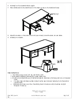 Предварительный просмотр 4 страницы Williams-Sonoma ETON DESK WALNUT LEATHER Assembly Instructions