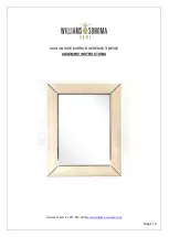 Williams-Sonoma HAIR ON HIDE MIRROR SERENGETI BEIGE Assembly Instructions предпросмотр