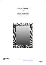 Предварительный просмотр 1 страницы Williams-Sonoma Hide Mirror Zebra Wall Assembly Instructions